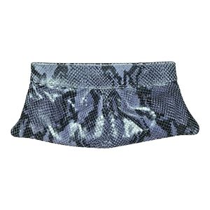 Lauren Merkin NYC Snakeskin Print Leather Clutch